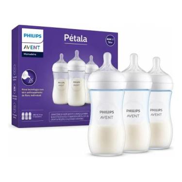 Imagem de Kit 3 Mamadeiras Avent Pétala 260ml Anticólica - Philips