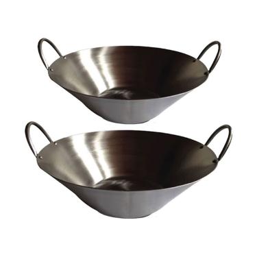 Imagem de Kit Tacho de Aço Inox 45 e 51cm Beira Alta Chapa 2mm KIT002JAM