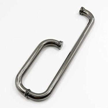 Imagem de Puxador de porta de vidro redondo de aço inoxidável, rosa dourado brilhante