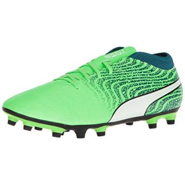 Imagem de PUMA Tênis de futebol masculino ONE 18.4 FG, Gecko-puma verde lagoa branca profunda, 12
