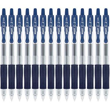 Imagem de Pilot, Canetas rolo de gel premium G2, ponta extrafina, 0,5 mm, pacote com 14, azul-marinho