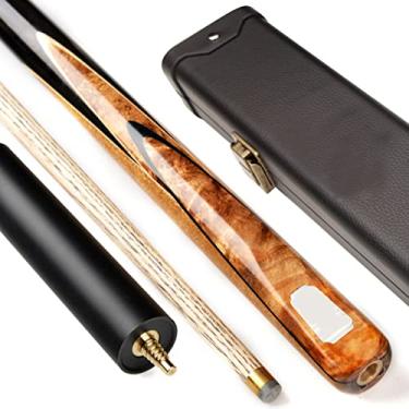 Imagem de LIUHD Tacos de bilhar de bilhar, ferramenta de bilhar de entretenimento Snooker conjunto de taco de sinuca 3/4, caixa de tacos de bilhar, fácil de armazenar em ambientes internos e externos, para sala de jogos, bilhar, bar, G, 9,5 mm