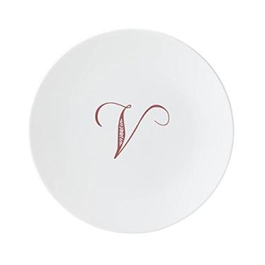 Imagem de Lenox Merlot Placa com detalhes em V, letra V