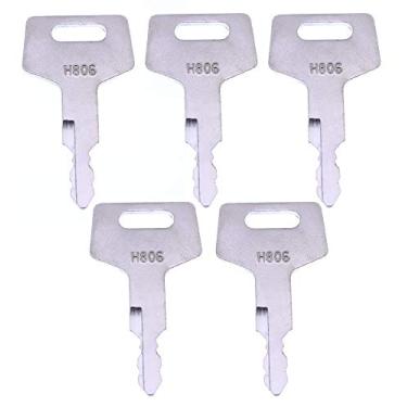 Imagem de Teclas de ignição YIQI 5 H806 - Interruptor de ignição manual para Takeuchi, Hitachi, Gehl 17001-00019