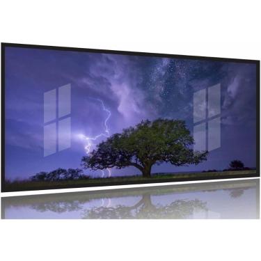 Imagem de Quadro Decorativo Paisagens Árvore Noturna130x60 Moldura Preta 2x2