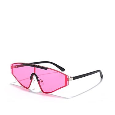 Imagem de Óculos de sol coloridos em formato especial anti-reflexo férias à beira-mar óculos de proteção irregulares cor gradiente óculos femininos, 4, china