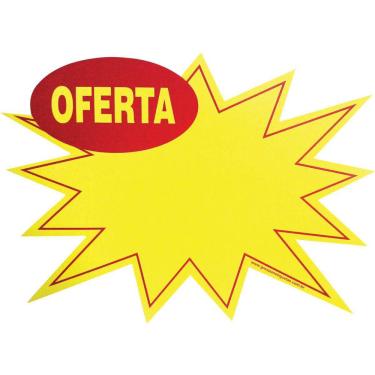 Imagem de Cartaz Para Marcação Splash Oferta Grande 276X200Mm Amarelo