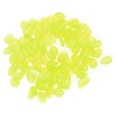Imagem de 100 pcs tanque de peixes brilho cascalho,Pedras brilhantes, pedra luminosa, decora??o fluorescente para aqu¨¢rios de plantas, paisagismo (Green), Decora??o de pedra luminosa decora??o aqu¡§¡ério ao