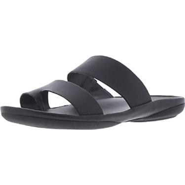 Imagem de Naturalizer Sandálias Rasteiras Femininas, Couro preto, 5.5