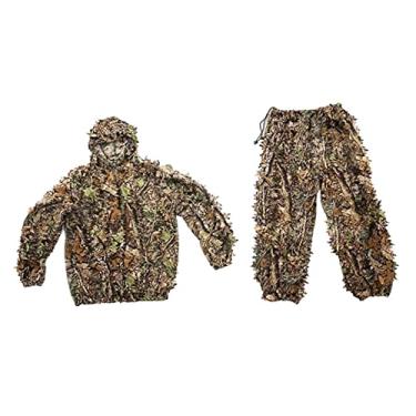 Imagem de Roupa de caça camuflada 3D Ghillie Suit para, caça na selva, para adultos unissex/crian...