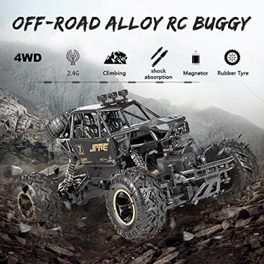 Imagem de Qudai 1/16 Off-road Buggy Alloy RC Car 2.4GHz 4WD 15km / h Carro de escalada de alta velocidade RTR