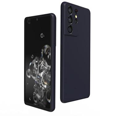 Imagem de Para Samsung S21 FE Ultra Plus Case TPU Soft-Touch Capa Protetora Para Galaxy S21Ultra S21Fe S21Plus S21 Capa de Silicone Sedosa, Azul Escuro, Para S21Plus