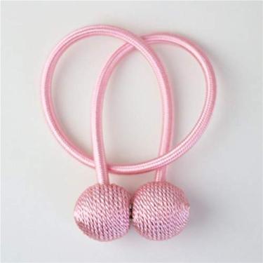 Imagem de 1 pacote de clipe de fivela de alça de cortina magnética para acessórios de cordão traseiro de alça de cortina, rosa
