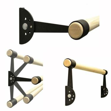 Imagem de Suporte Barra Ballet Parede Madeira Regulavel