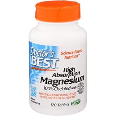 Imagem de Doctor's Best, Magnésio de Alta Absorção, 100 mg, 120 Comprimidos