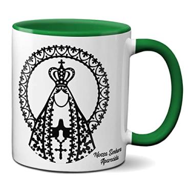 Imagem de Caneca Padroeira Nossa Senhora Aparecida Oração Ave Maria (Rosa)