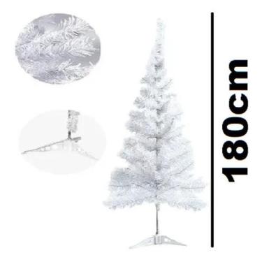 Imagem de Arvore De Natal Nevada Toda Branca Grande 320 Galhos 180cm - Shopbr