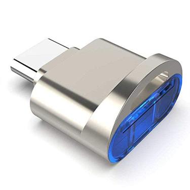 Imagem de Adaptador de leitor de cartão de memória USB tipo C para TF da Rocketek para cartão TF/Micro SD/Micro SDXC/Micro SDHC, compatível com telefone, computador, câmera, laptop e tablet