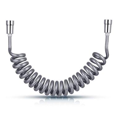 Imagem de Mangueira de mola de bidê tubo de chuveiro flexível anti-torção e extensível até 3 metros para pulverizador de bidê de encanamento de água (G1/2") HG498