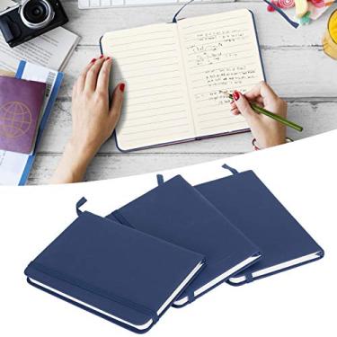 Imagem de Caderno A6 3 peças capa dura bloco de notas caderno para escrever diário notas de escritório (azul)