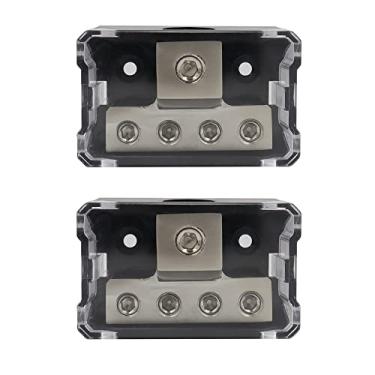 Imagem de TOTMOX 1 Entrada 4 Saídas 4 Formas Suporte de Bloco de Distribuidor de Energia de Carro para Carros Veículos Off-road Ônibus RVs Iates Navios - 2 PCS
