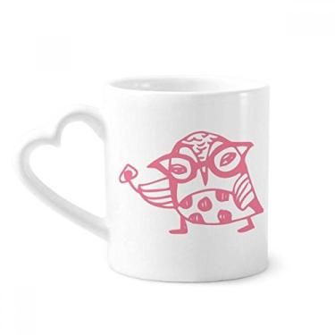 Imagem de Óculos de desenho animado Bird Protect Animal Pet Lover Caneca de café cerâmica copo de coração de vidro