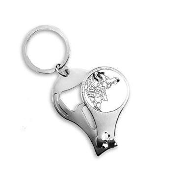 Imagem de Masterpiece The Romance Chinese Figure Wusong Nail Nipper Ring Chaveiro Abridor de Garrafas Cortador