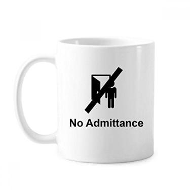 Imagem de Caneca com símbolo de aviso de admissão cerâmica cerâmica xícara de porcelana café louça