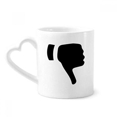Imagem de Ridicule Caneca com desenho de gestos de café cerâmica copo de coração de vidro