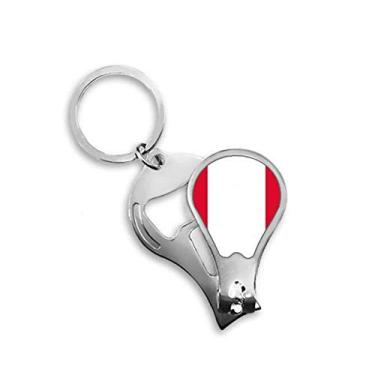 Imagem de Abridor de cortador de unhas com bandeira nacional do Peru América do Sul e chaveiro tesoura