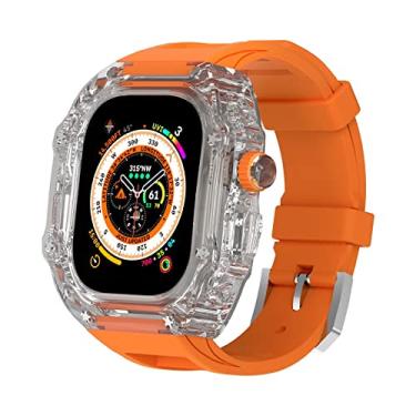 Imagem de MAALYA Urban Sport MOD Kit para Apple Watch Ultra 49mm Série 8 7 6 5 4 SE Pulseira Leve Resistente Capa Protetora 44mm 45mm 49MM (Cor: A, Tamanho: Ultra 49mm)