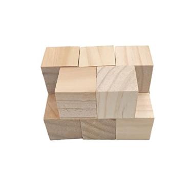 Imagem de LUGU DUAS ÁRVORES Blocos de Madei Ina ados 15mm Pacote de 50 Cubos de Madei Pequenos pa G vador a Fazer Artesanato e Projetos de G vu pa Deco ção de Casa DIY