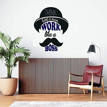Imagem de Adesivo de parede frase Like a Boss tamanho 50cm x 40cm