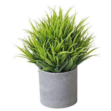 Imagem de heave Mini plantas artificiais em vaso, arbusto de plástico falso, plantas verdes artificiais para decoração de casa, jardim, banheiro, presente de boas-vindas, 4