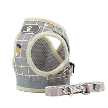 Imagem de Tops Colete De Trela Para Cachorro Colete Para Cachorro Alça De Peito De Volta Colete De Arnês Para Cães Colete De Estimação Anel De Corrente O Cachorro