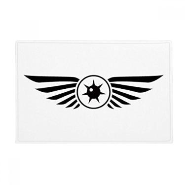 Imagem de DIYthinker Vector Eye Tapete para porta de banheiro com padrão de decoração preto, tapete antiderrapante