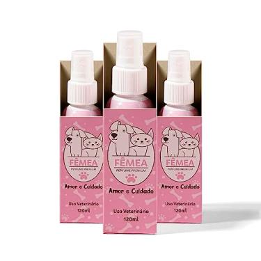 Imagem de Kit 3 Perfumes Cheirinho PET Amor e Cuidado - Cães e Gatos Fêmeas - Desperte a Elegância em Seu Pet