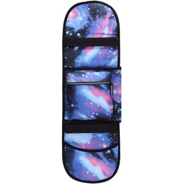 Imagem de Mochila Dobrável Para Skate À Prova D'água 2022 Com Duas Alças De Ombro Ajustáveis ​​para Homens E Meninos Skate Elétrico Penny Board, Bolsa De Transporte Para Longboard,Céu Estrelado Violeta,Plea