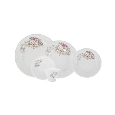 Imagem de Serviço de Jantar e Café 30 Peças em Porcelana, Com Relevo Pomerode, Decoração Eterna, Multicor, Porcelana Schmidt