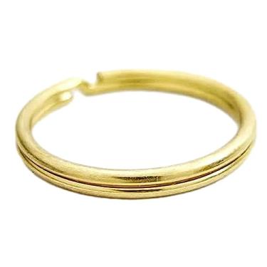 Imagem de Bluemoona 100 peças – chaveiro conector de chaveiro com borda redonda de 25 mm, Dourado, Outside Diameter:1" or 25mm, 1