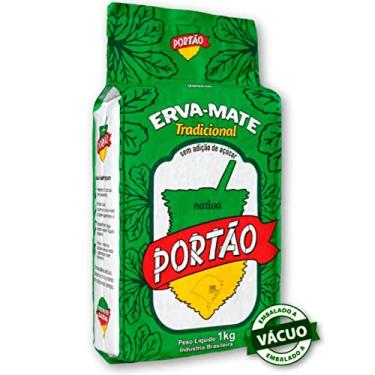 Imagem de Yerba Mate Chimarrão Portão Fresh and Green Brazilian Tea Erva Mate Traditional Chimarrão Vacuum Sealed 1kg / 35.27oz / 2.2lb.