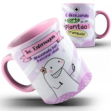 Imagem de Caneca xícara Color Flork Técnica de Enfermagem 23 (Rosa)
