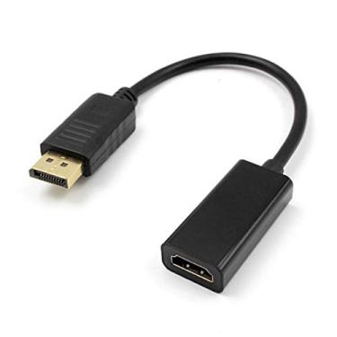 Imagem de Cabo adaptador de DisplayPort grande para HDMI HD 1080p macho para fêmea DP para HDMI para todos os dispositivos com DisplayPort