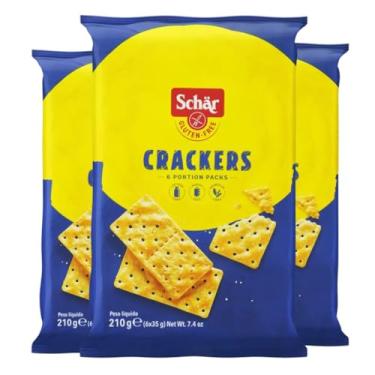 Imagem de 3 pacotes de Biscoito Salgado Sem Glúten Crem Cracker Schär
