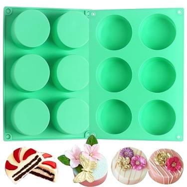 Imagem de Siodisr Molde de silicone para biscoito Oreo Chocolate 2 peças, cilindros redondos de 6 cavidades Oreo moldes de cobertura de chocolate para doces, moldes de silicone para mini bolos, geleia
