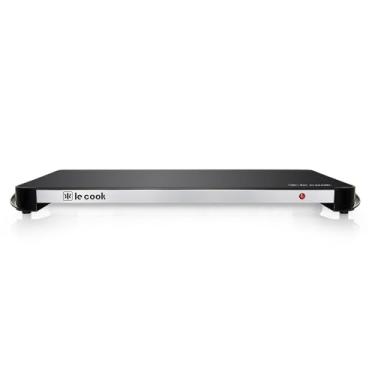 Imagem de LE COOK Mesa Térmica Elétrica Pista Quente de Vidro com LED 220V, Aço Inox Premium, Design Moderno, Aquecimento até 130°C, 500W, Para Buffets, Eventos e Cozinhas Gourmet