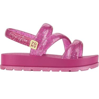 Imagem de Sandália Infantil Menina Papete Casual Dia a Dia Glitter Baby Zaxy 18963