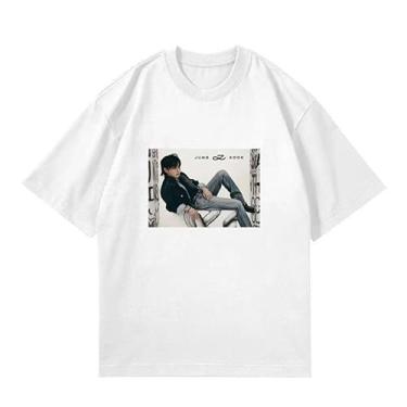 Imagem de Camiseta Jungkook Solo Golden Photo Print K-pop Merchandise Support para fãs de Jeon Jung-kook, Branco C, M