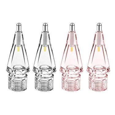 Imagem de Frylaa Substituição de pontas de lápis de metal para Apple Pencil 2ª e 1ª geração, pontas de Apple Pencil transparentes, ponta de metal semelhante a caneta resistente ao desgaste, acessórios de ponta