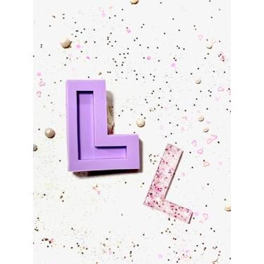 Imagem de Confeitaria dos Moldes, R175 Molde de silicone letra L resina decorar